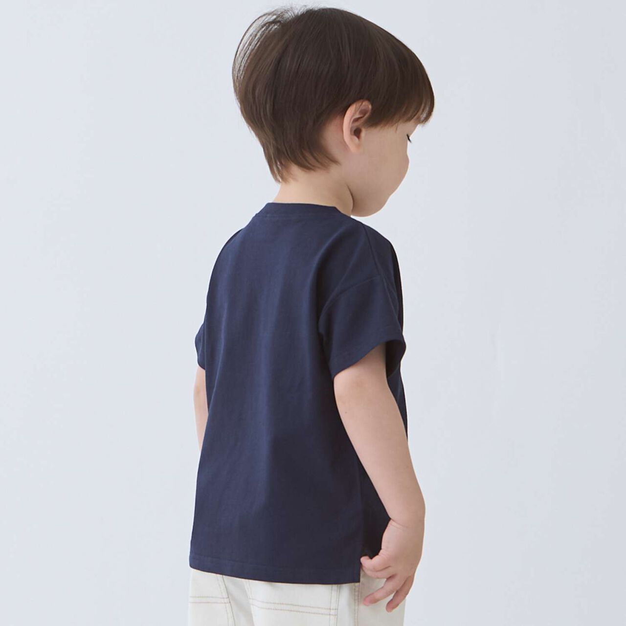 [Food Stain Resistant] Embroidered Short Sleeve T-Shirt,Coral red, large image number 7