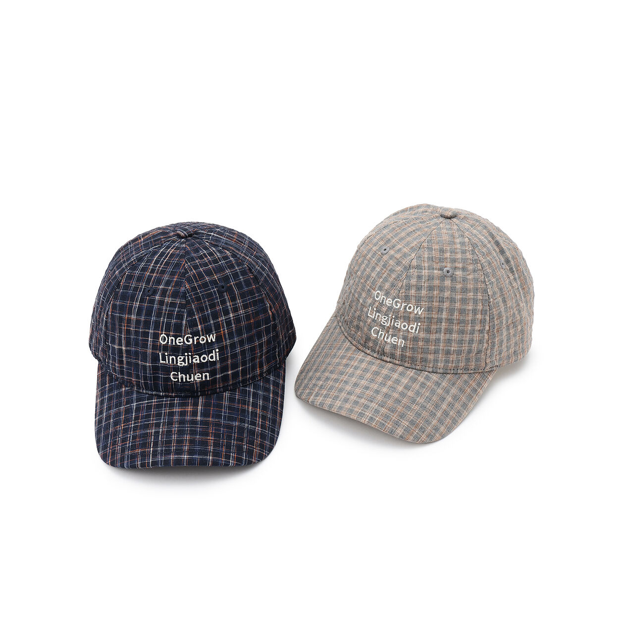 [D Select] Checkered Logo Embroidery Cap,Navy, large image number 15