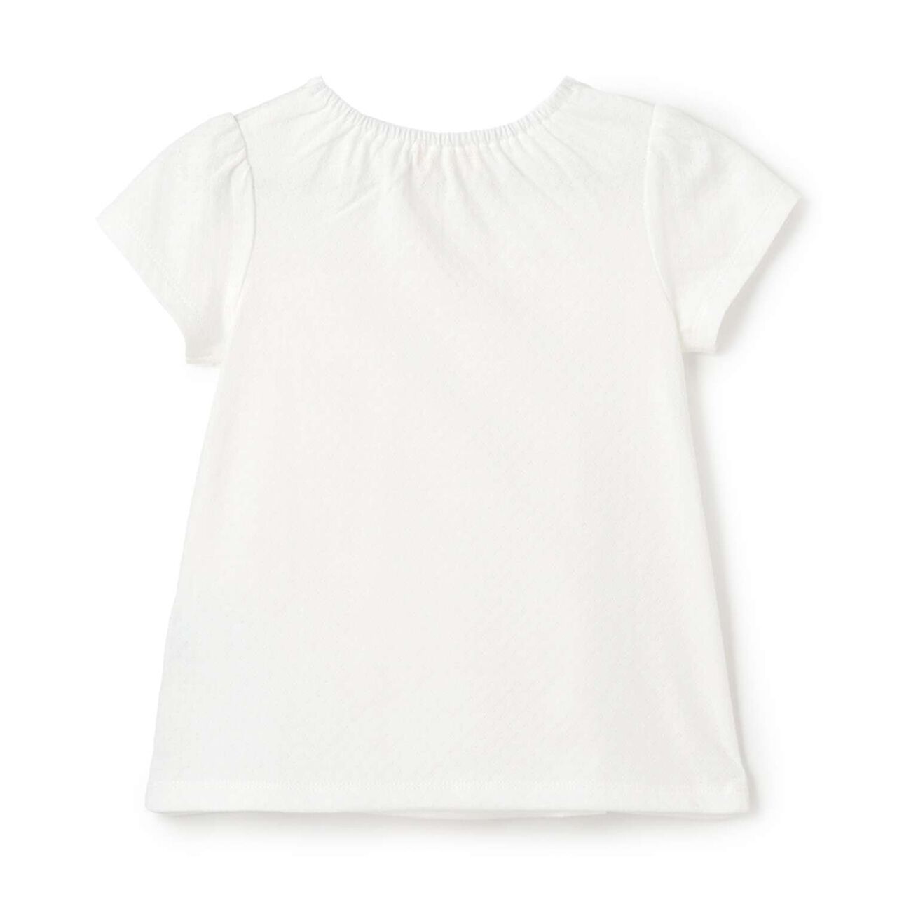 Lacy Jersey T-Shirt,Off white, large image number 1