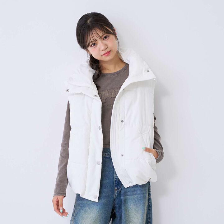 [LTXC] Puffy Vest,Black, medium image number 2