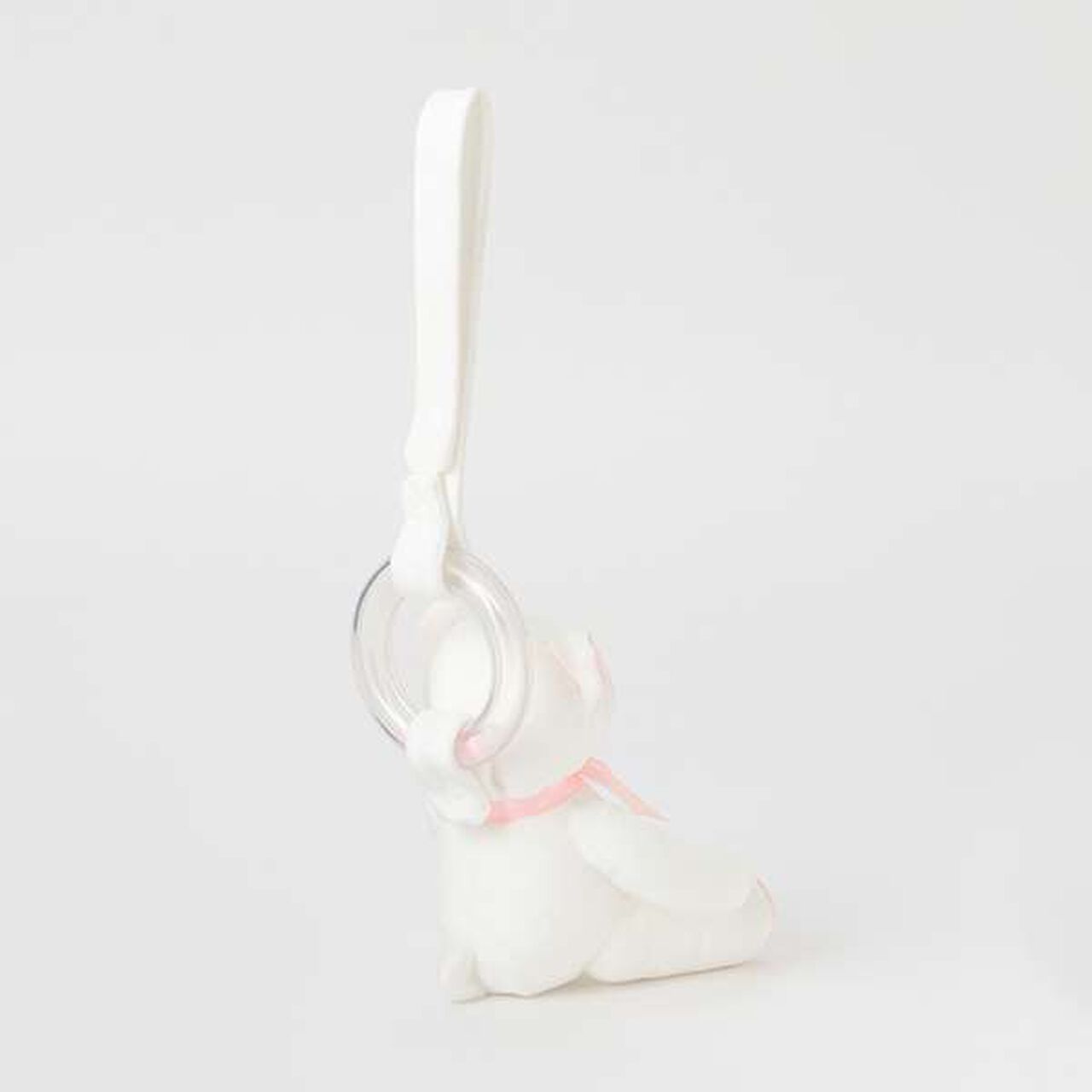 Stuffed Bear Ring Rattle,White, large image number 1