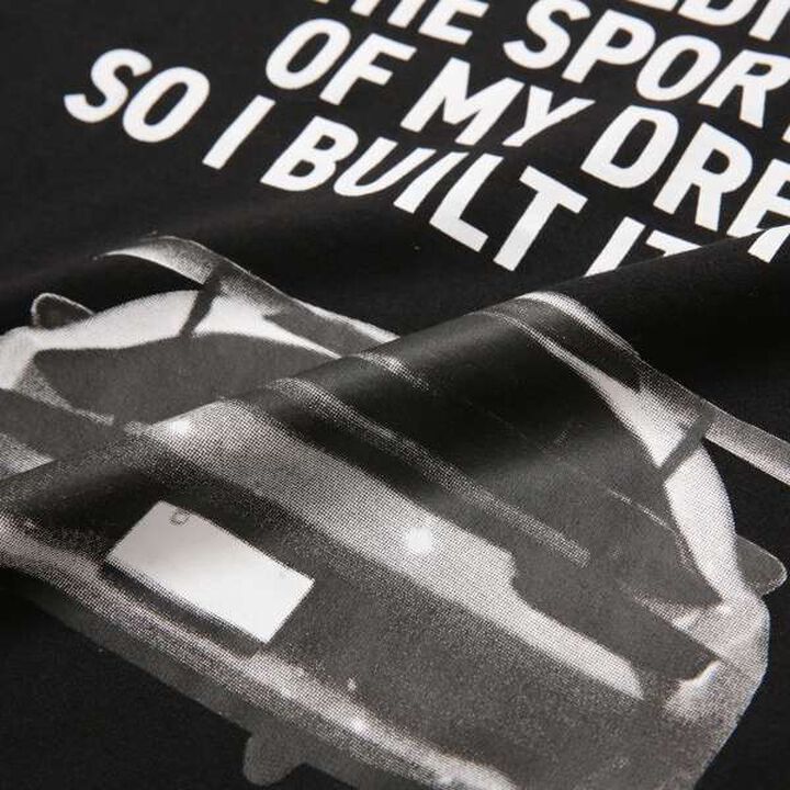 [Insect Repellent] Short Sleeve T-Shirt with Back Car Photo Print,White, medium image number 8