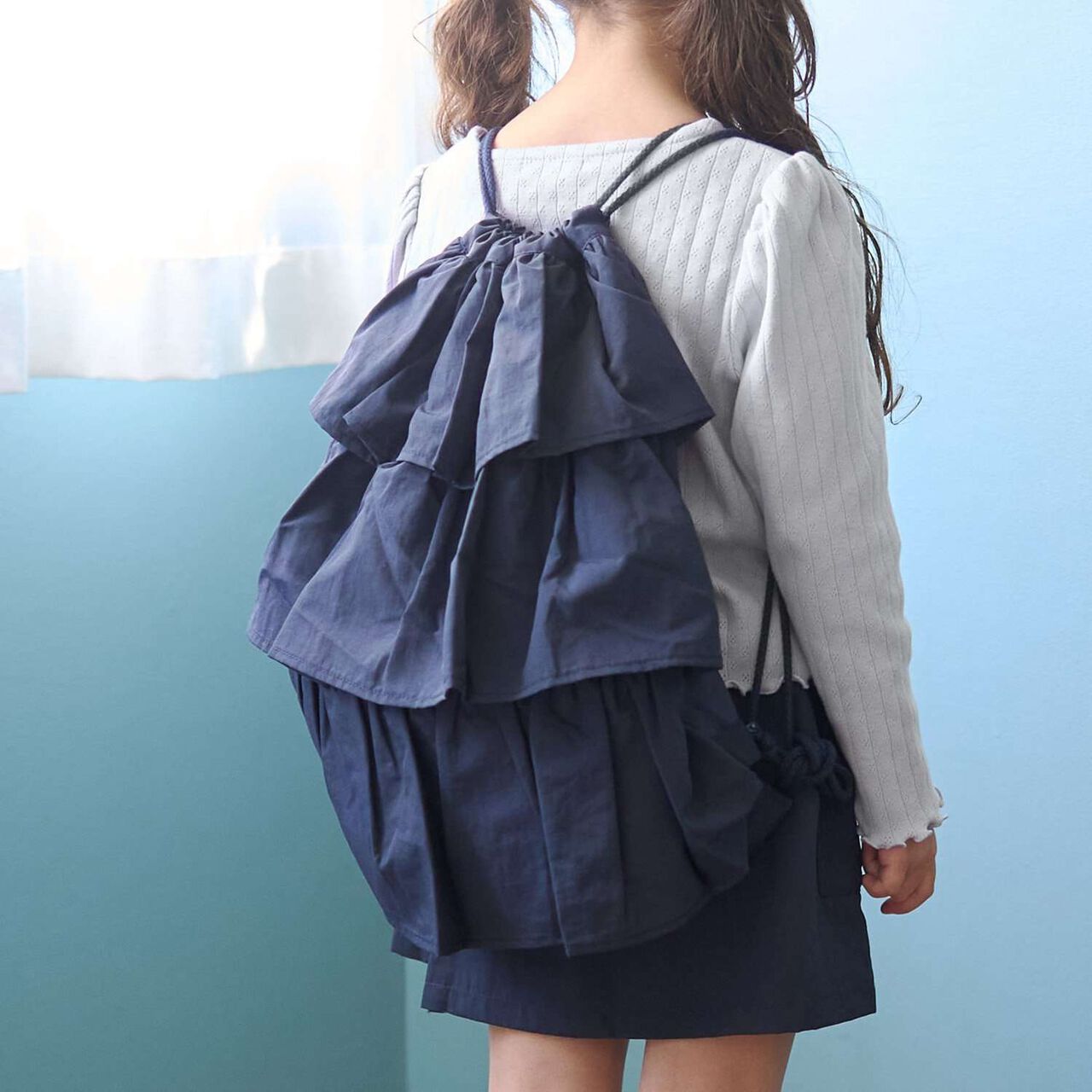 [School-Ready] Water-Repellent, Anti-Stain, Durable, UV Frill Easy Nap,Navy, large image number 0