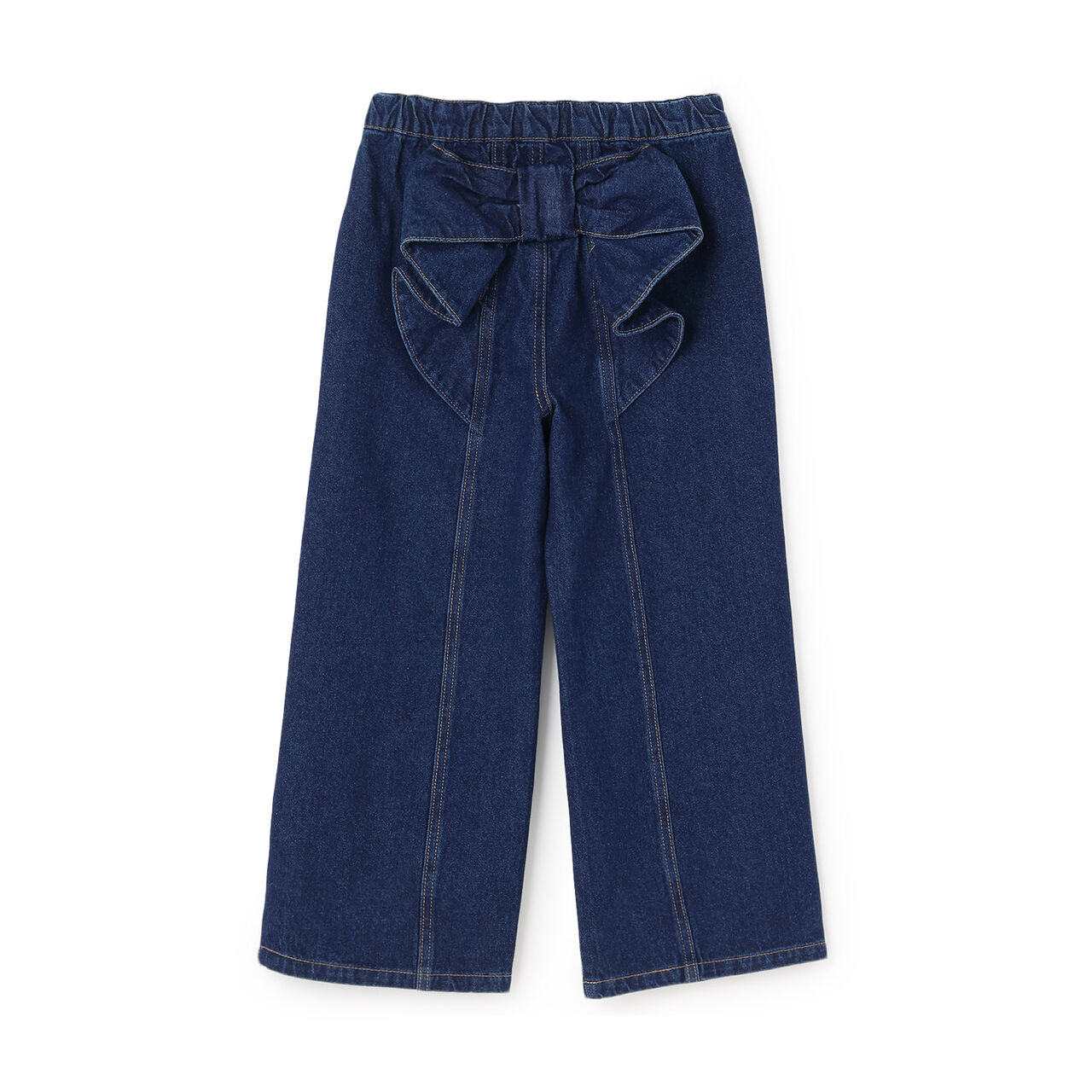 [Recommended for School] Back Ribbon Wide Pants for Girls [Kids' Clothing],Sax blue, large image number 12