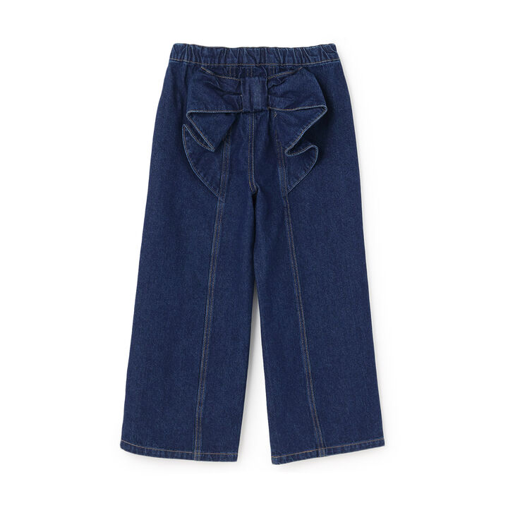 [Recommended for School] Back Ribbon Wide Pants for Girls [Kids' Clothing],Sax blue, medium image number 12
