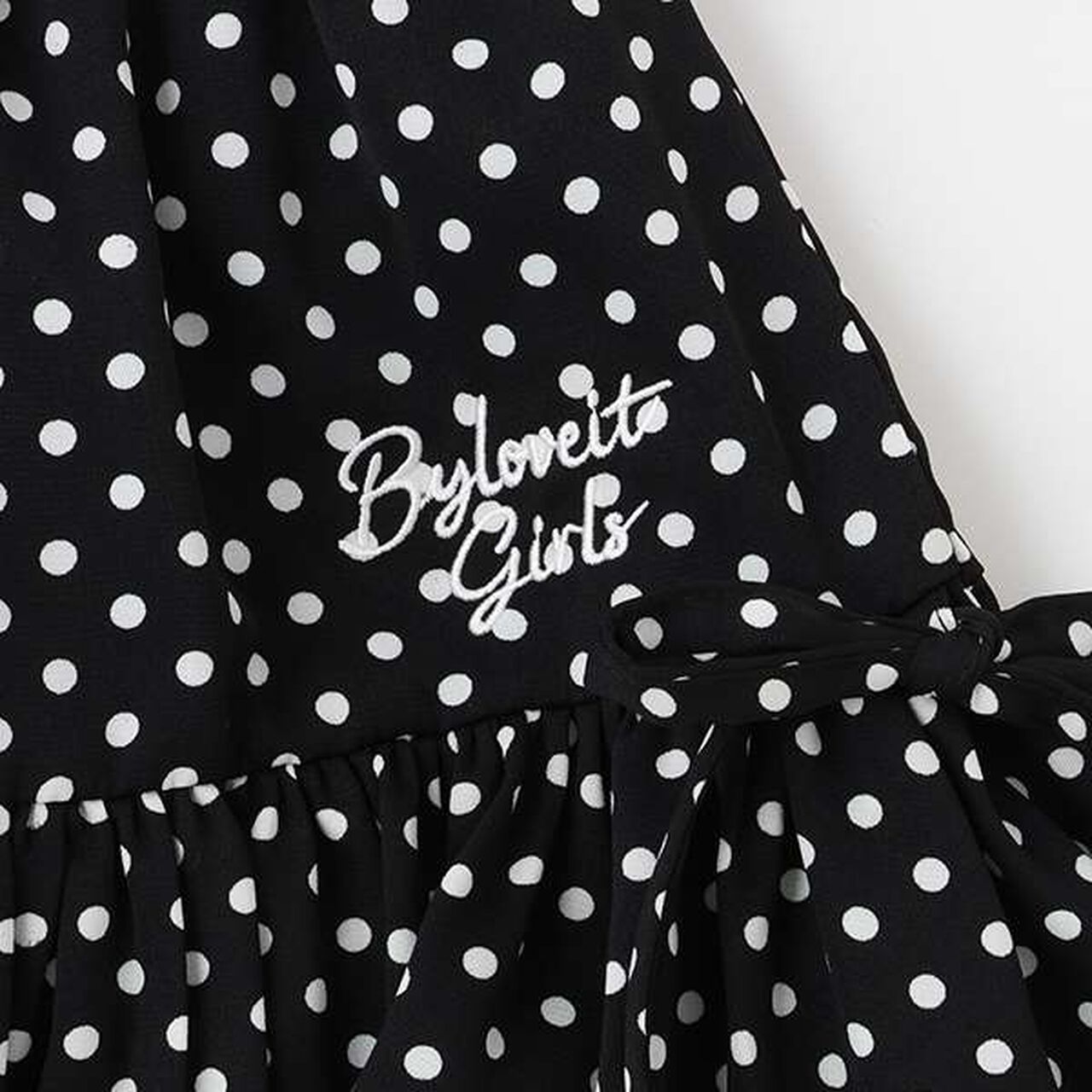 Polka Dot Tiered Skirt,Off white, large image number 4