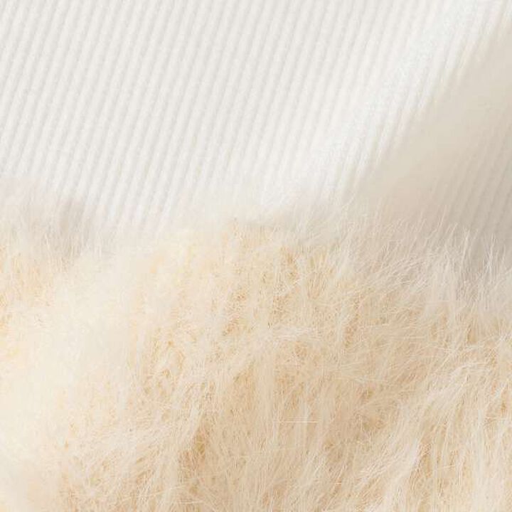 Washable Shaggy Vest Inner Set,Light gray, medium image number 2