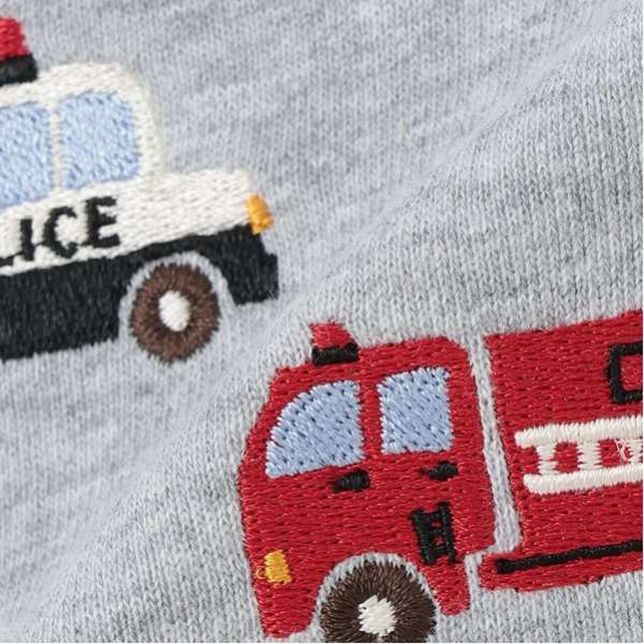 Vehicle Embroidered Sweatshirt,Top gray, large image number 3