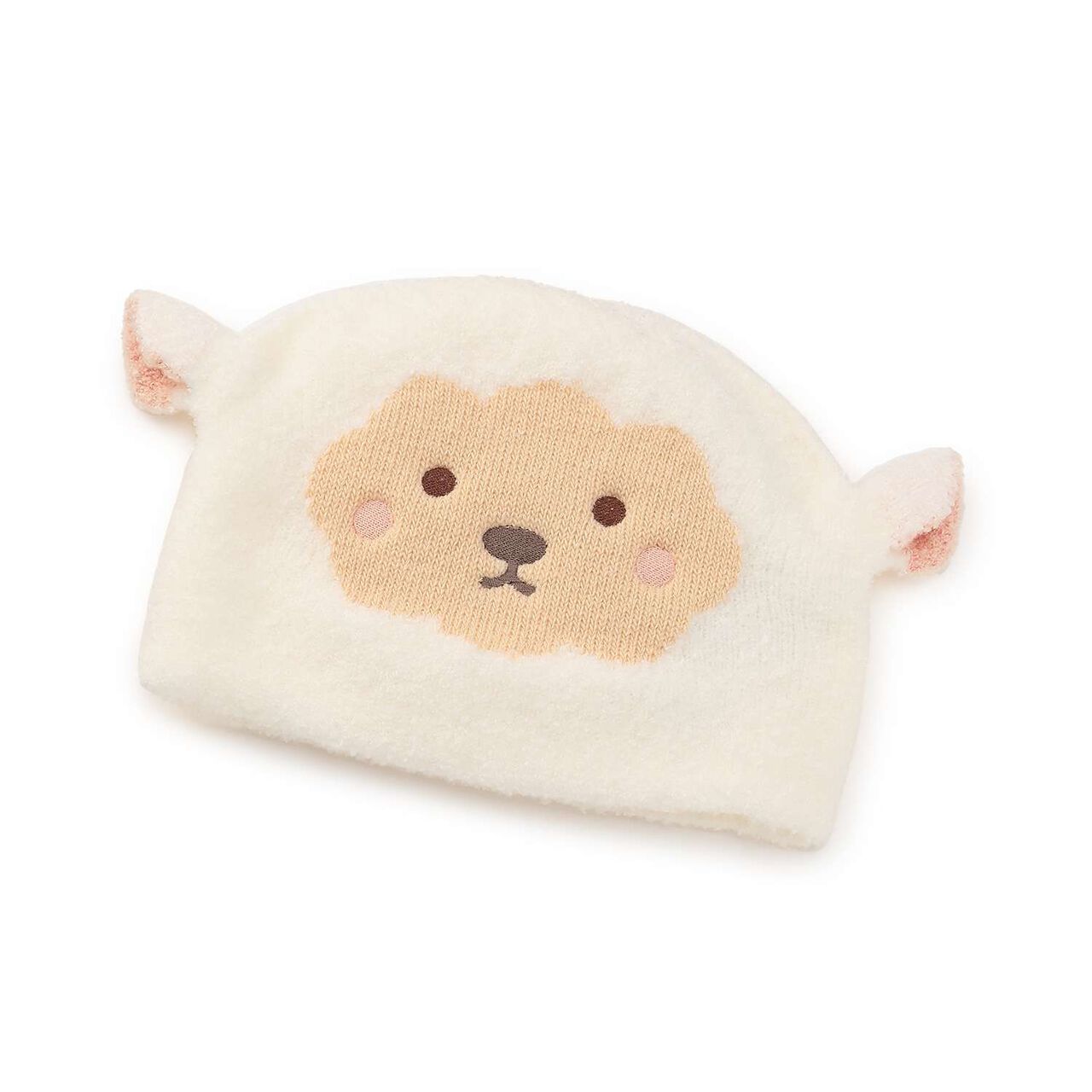 Animal Marshmallow Knit Cap,Light khaki, large image number 8