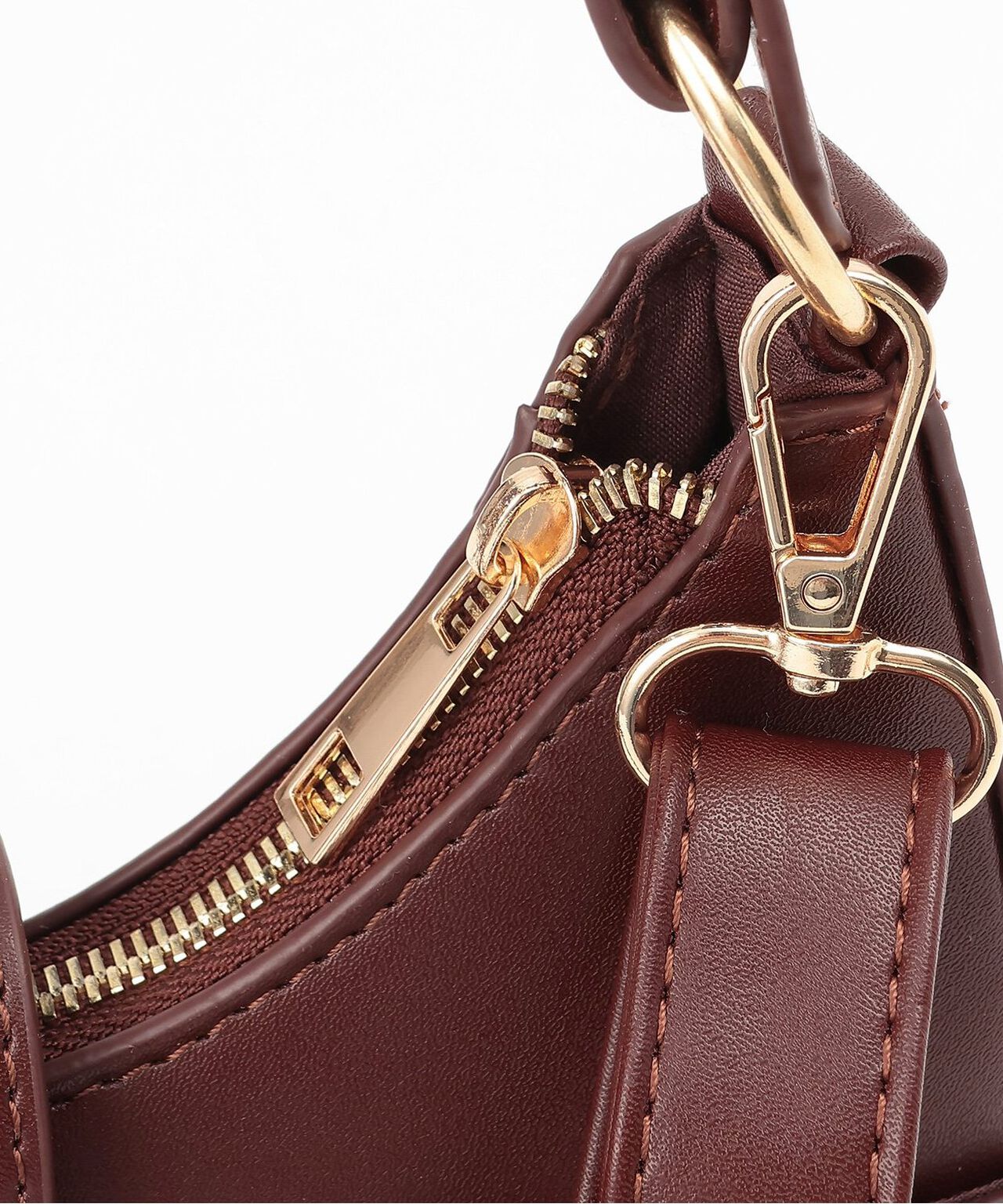 Logo Motif Shoulder Bag [Korean Fashion],Ivory, large image number 8