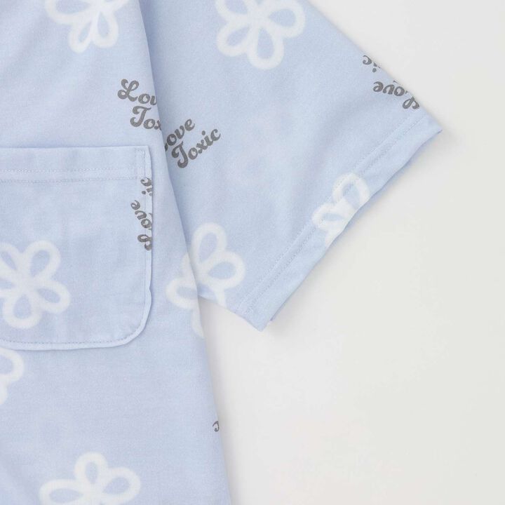 [Room Wear/Pajamas] Short-Sleeve All-Over Pattern Shirt & Shorts Set,Red, medium image number 10