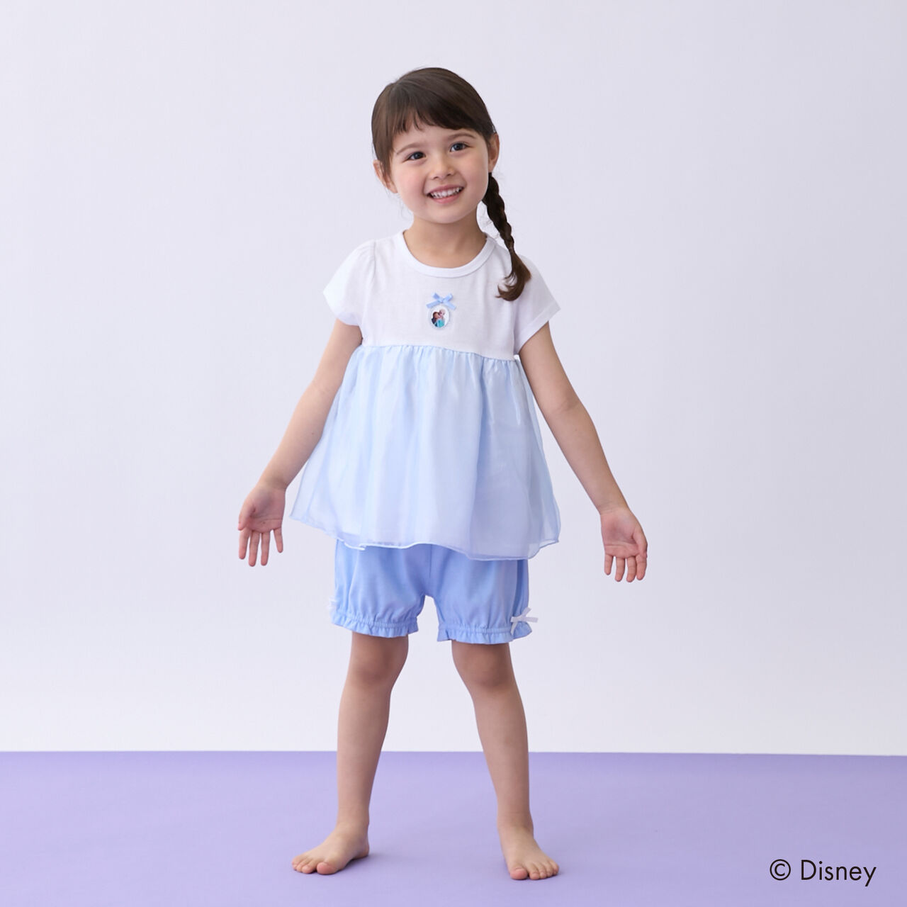 [Disney] Puff Sleeve Pajamas,Pearl white, large image number 0