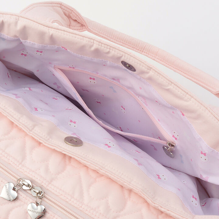 Mezzo Piano Mama Rabbit Appliqu&eacute; Mother's Shoulder Bag,Light pink, medium image number 12