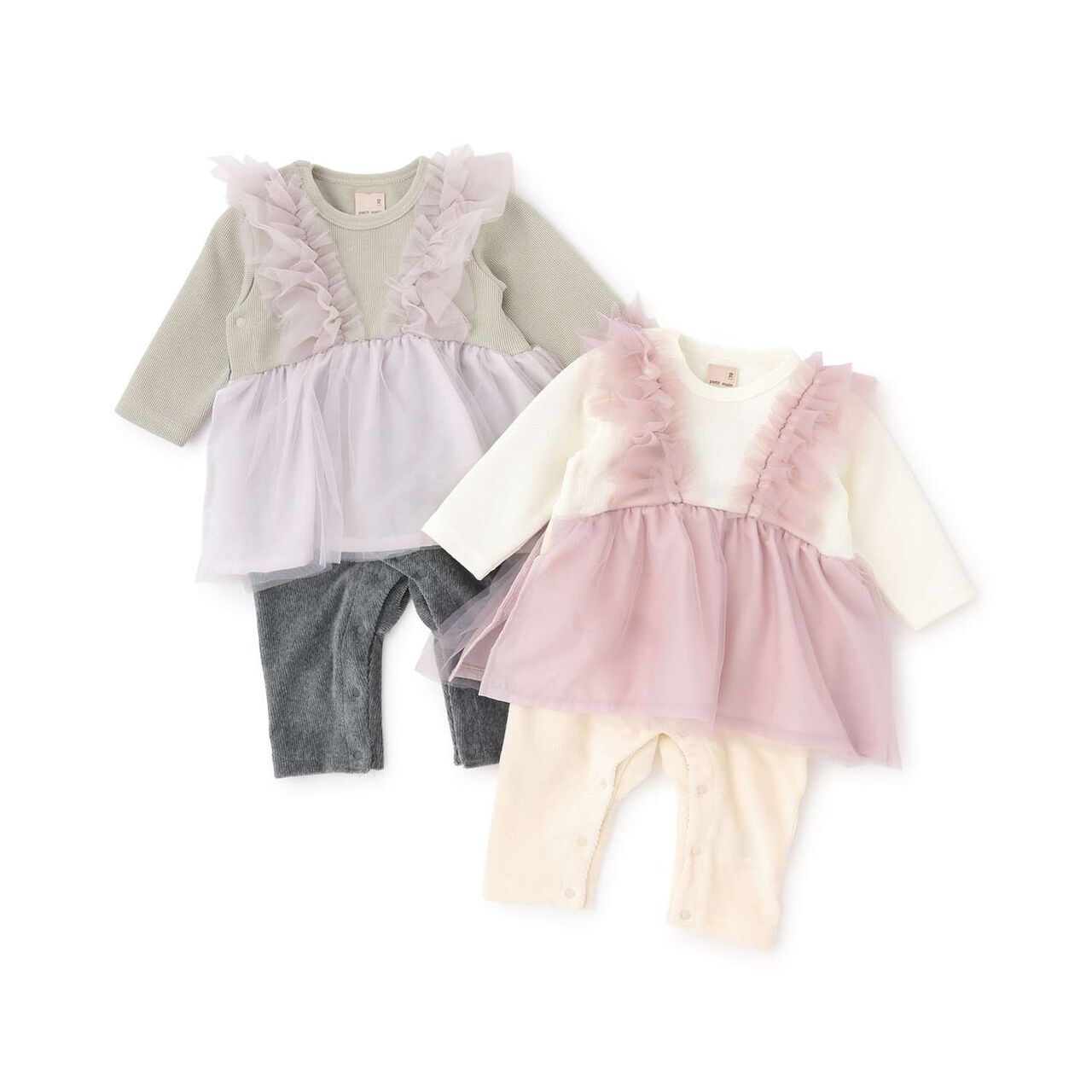 Tulle Frill Coverall,Light gray, large image number 11