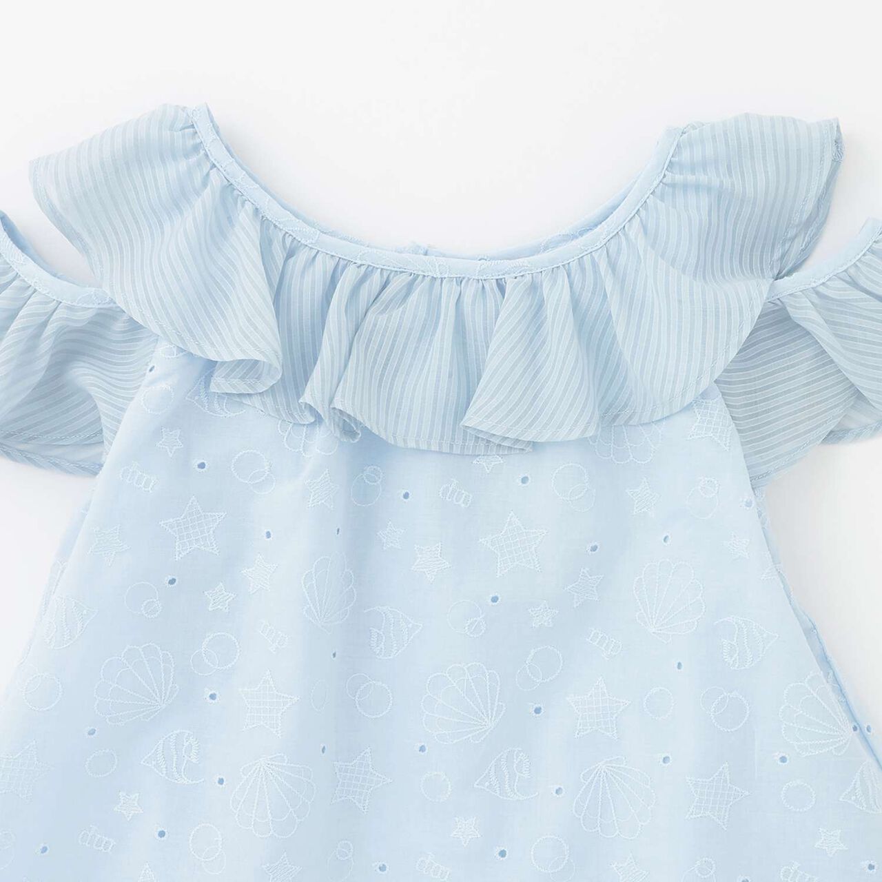 [Restocked] Shell Pattern Lace Tunic,Sax blue, large image number 2