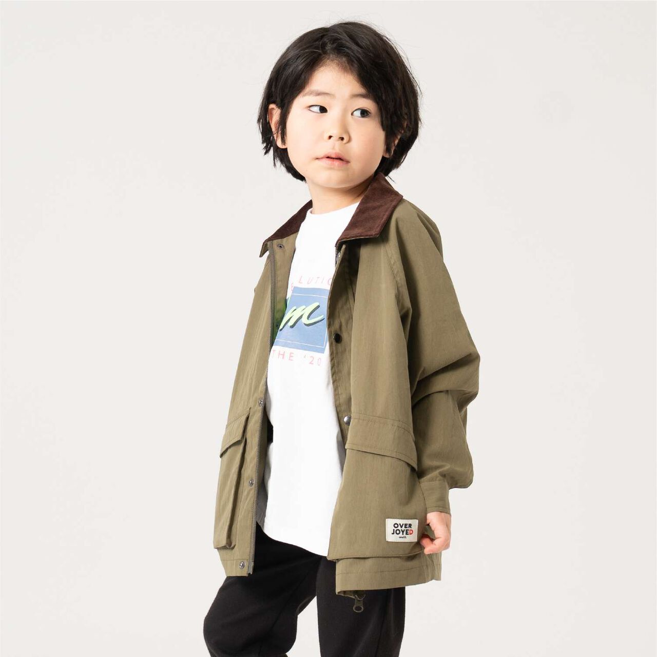 [Parent-Child Matching] [100% Cotton] [365D] Street Logo Long Sleeve T-Shirt,Cinnamon, large image number 2