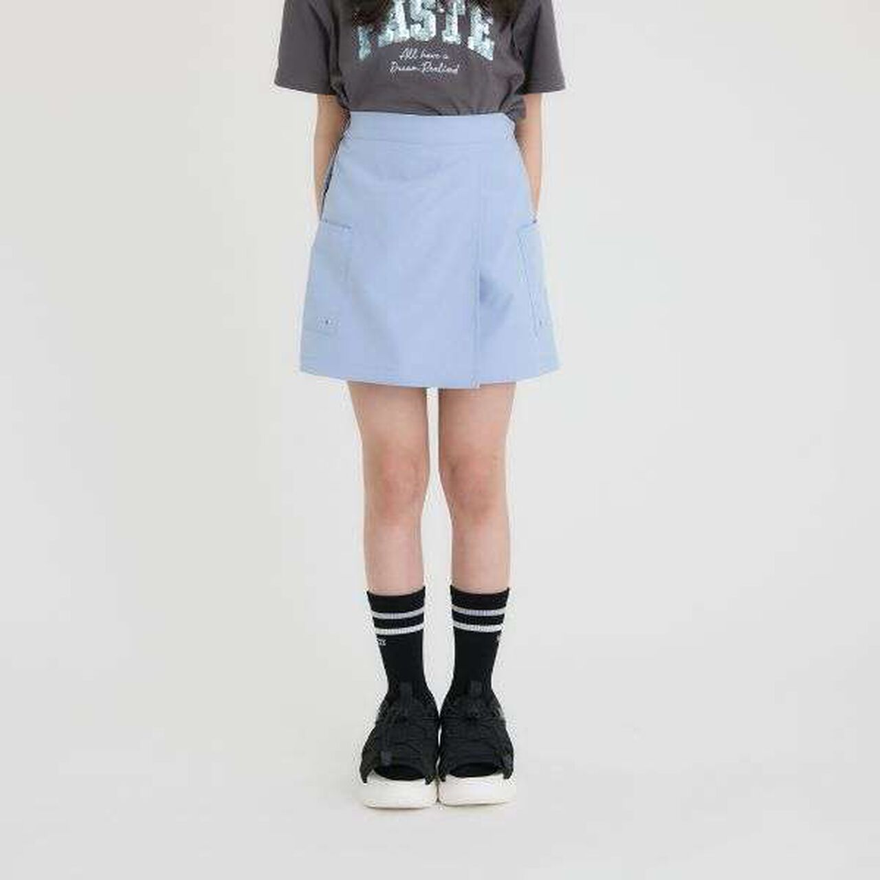 [Land and Water Use] Wrap Skirt Shorts,Black, large image number 21