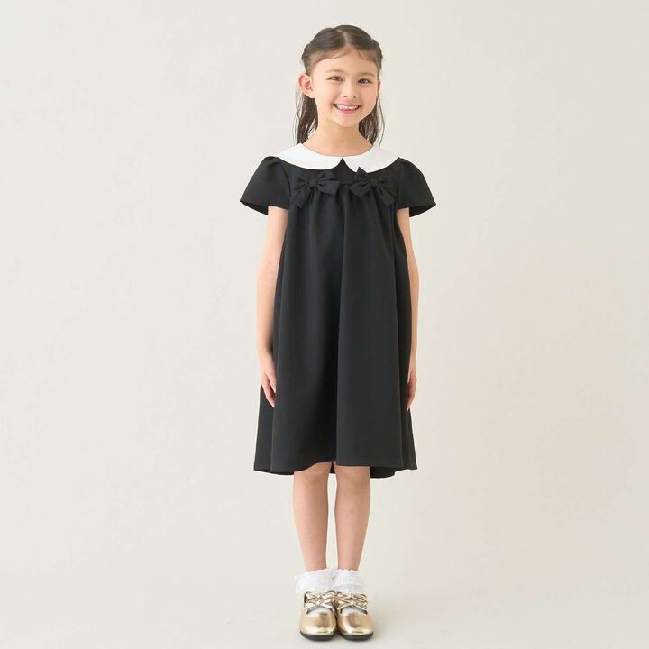 [Occasion] [School-Ready] Round Collar One-Piece Dress,Black, medium image number 0