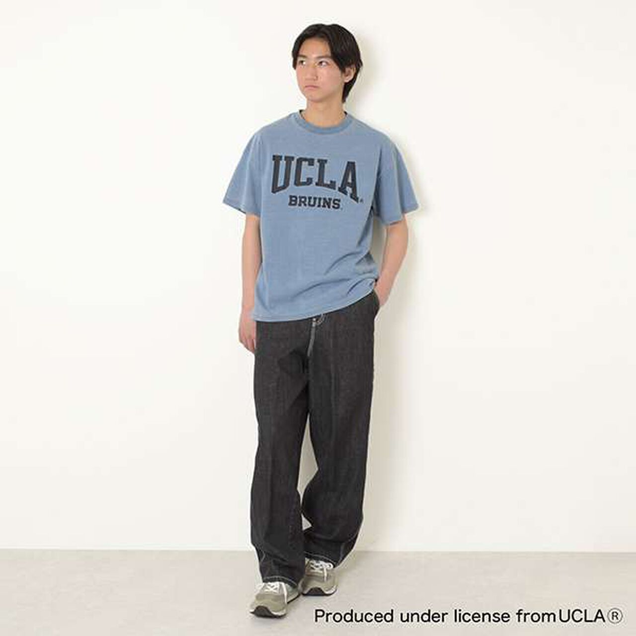 [UCLA] Cotton Front UCLA Logo Short Sleeve T-Shirt,Light blue, large image number 4