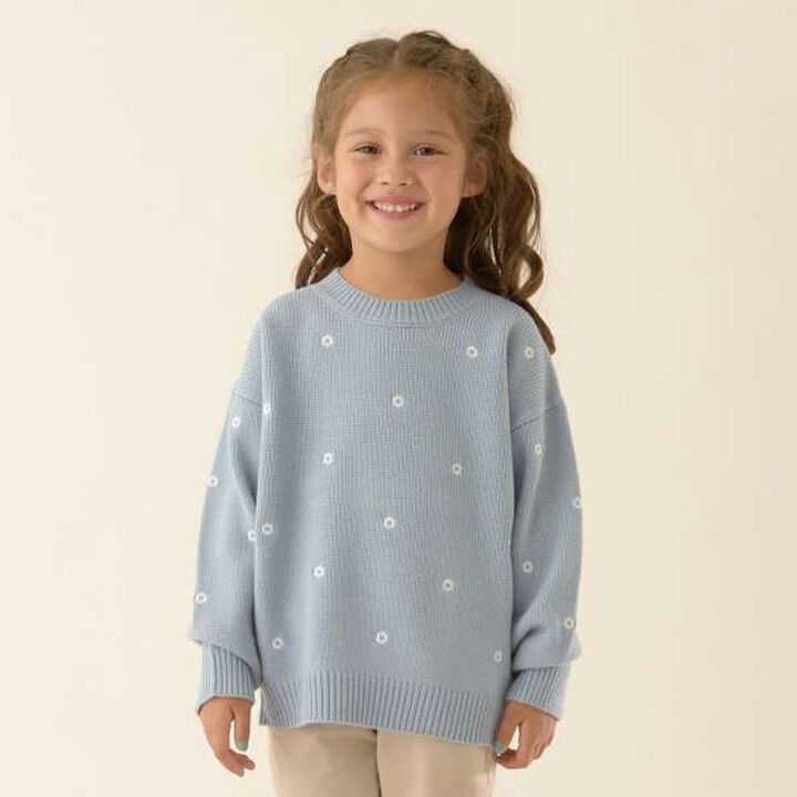 Heart & Flower Embroidered Sweater Set,Cream, medium image number 23