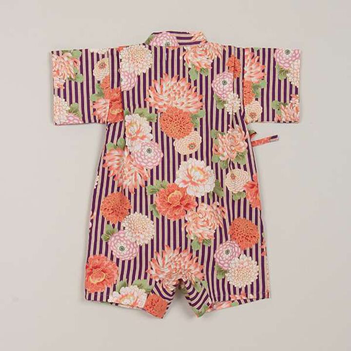 Jinbei All-in-One (Chrysanthemum Peony) [Made in Japan],Purple, medium image number 1