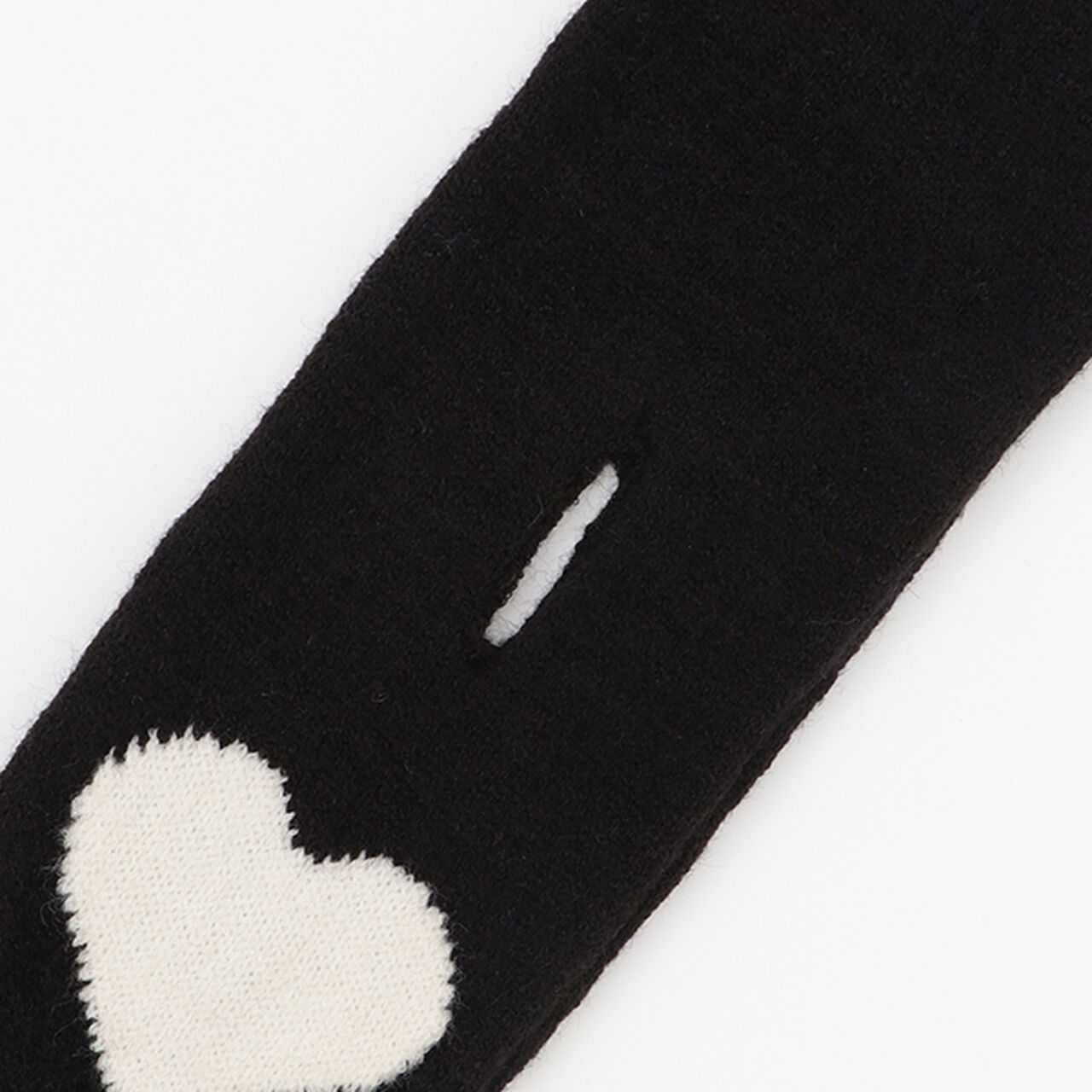 Heart Knit Scarf,Mocha tea, large image number 2