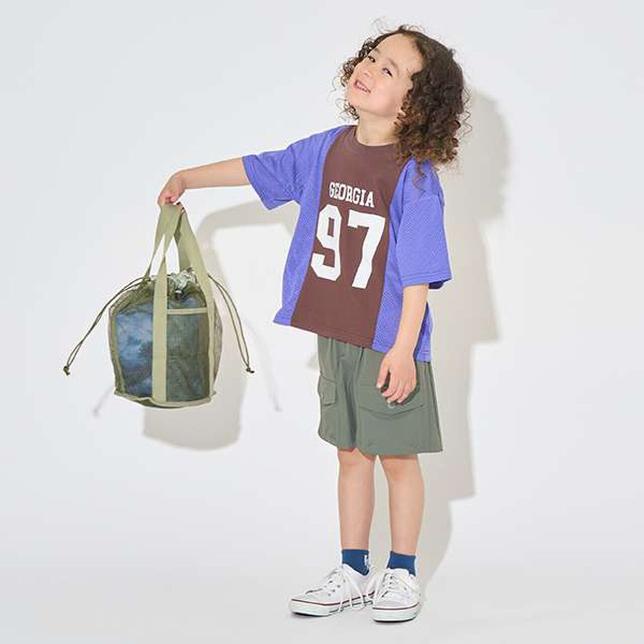 Cargo Pocket 4-Length Pants,Moderate blue, large image number 10