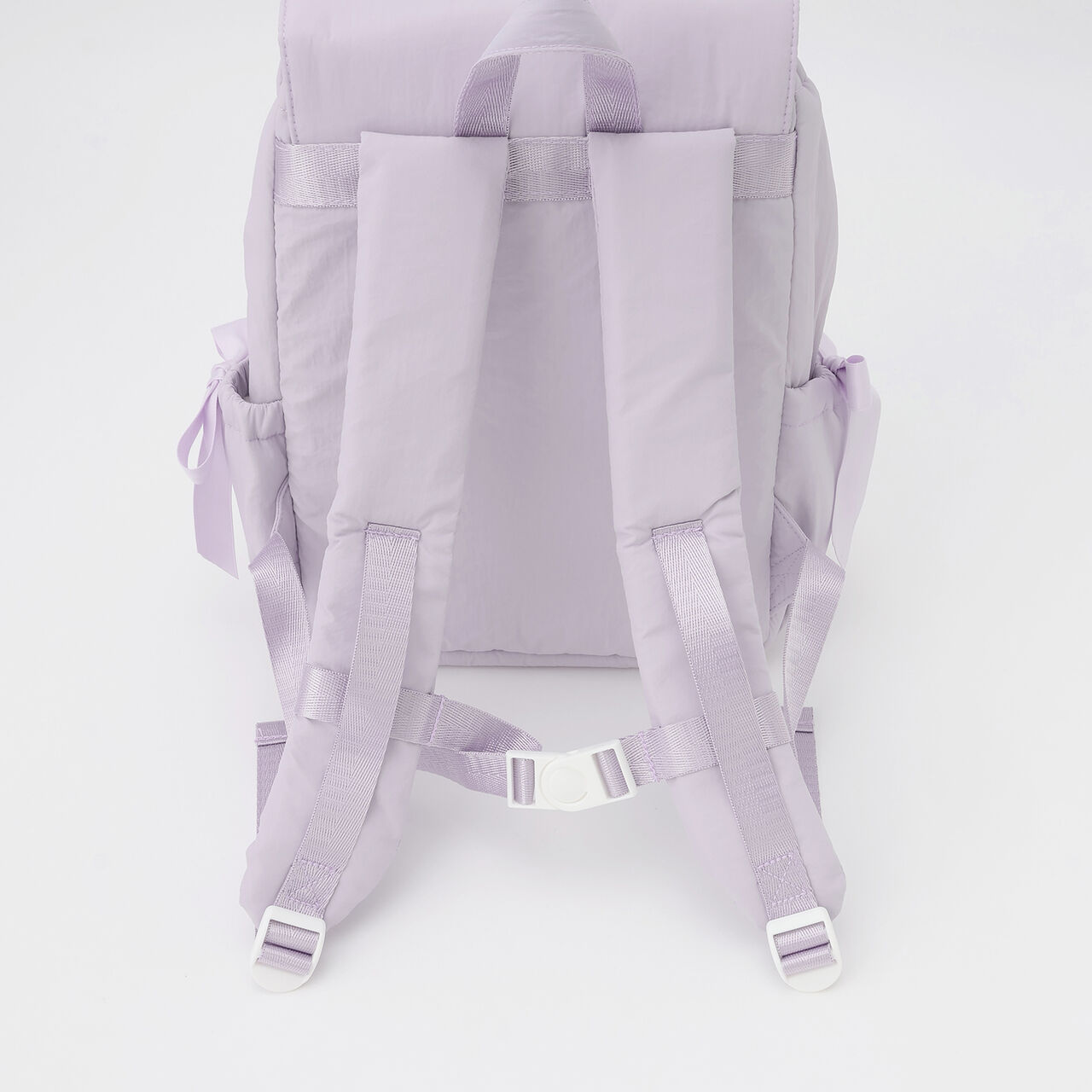 Padded Ribbon Backpack,Black, large image number 5