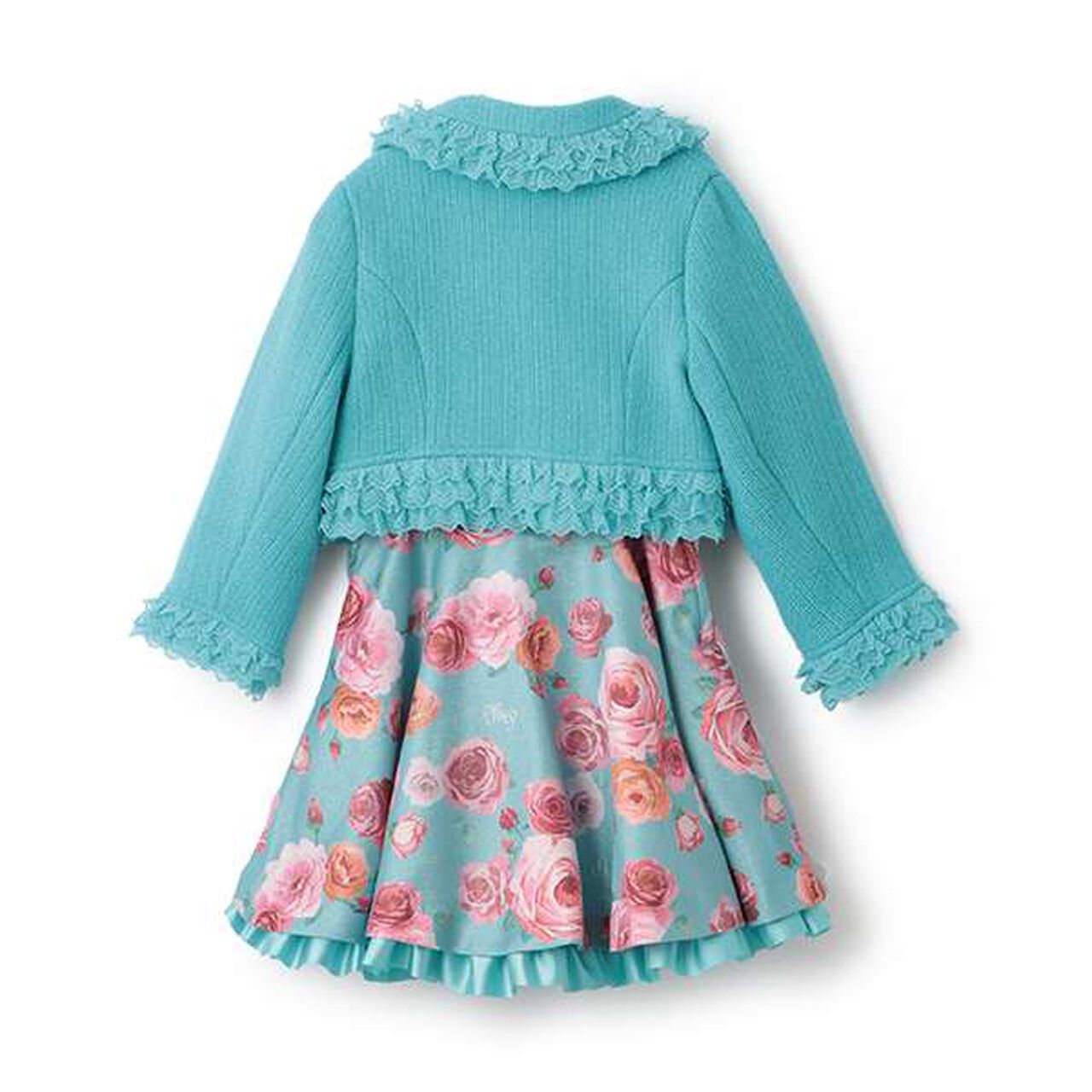 35th Tweed Jacket & Rose Print Skirt Set,Off white, large image number 1