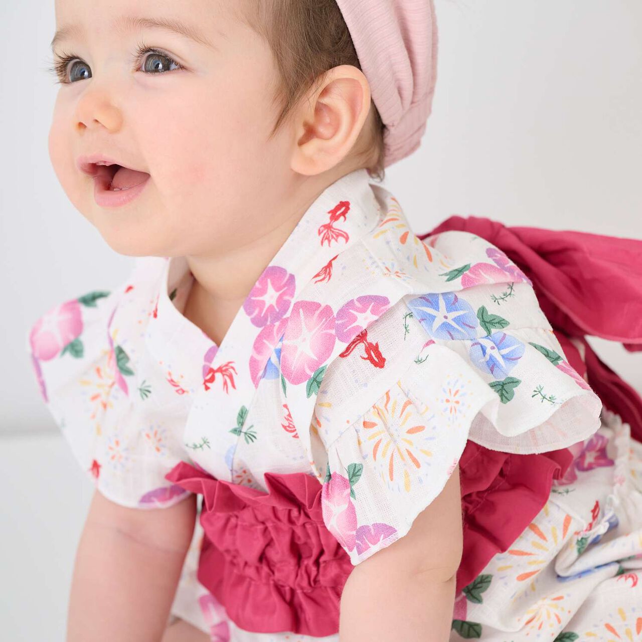 [Web Exclusive] Baby GIRLS Jinbei Set,Navy, large image number 3
