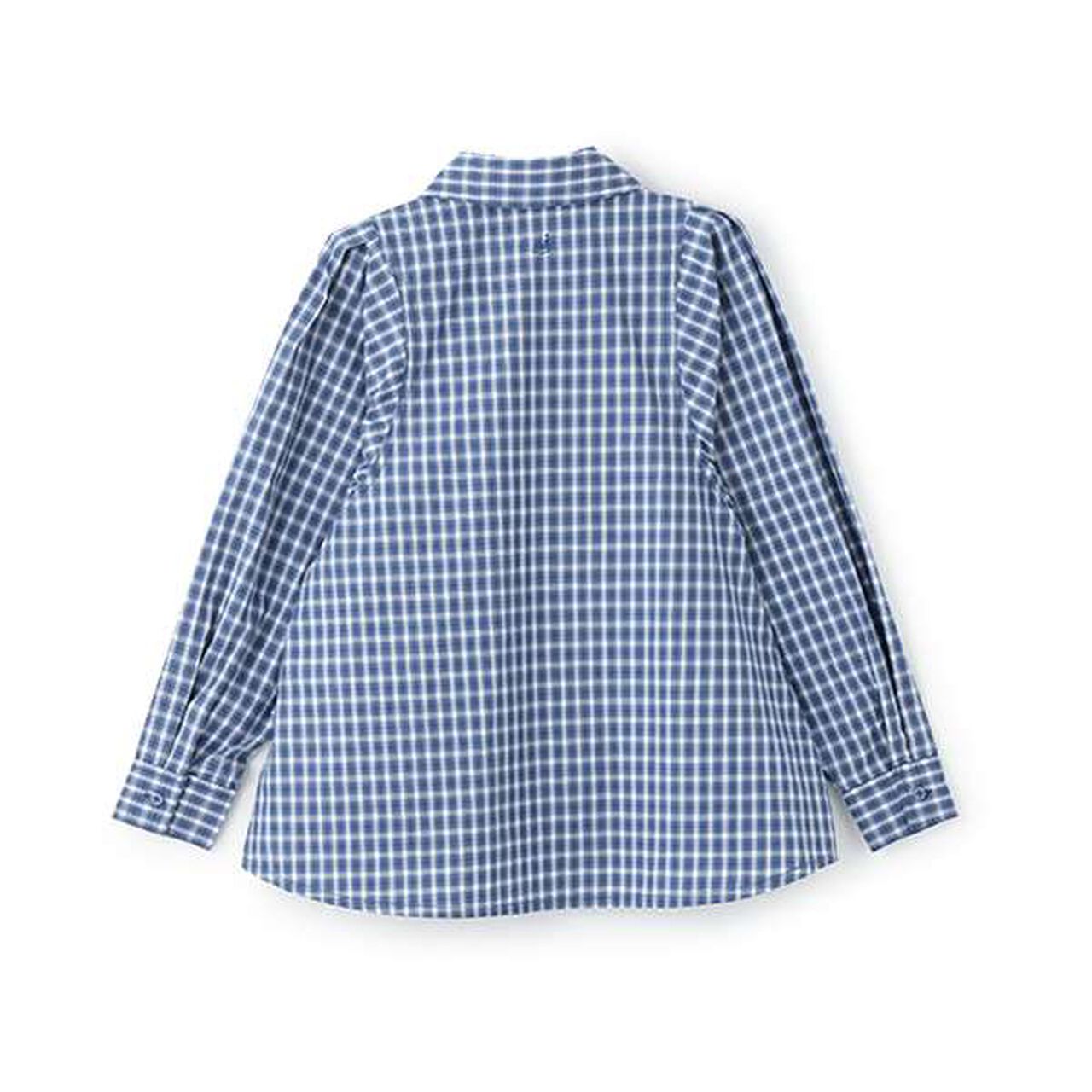 [AMI] Volume Sleeve Check Blouse,Deep blue, large image number 7