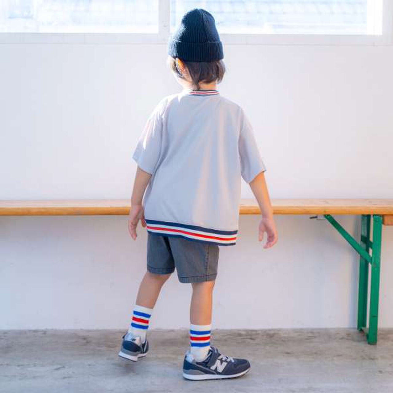 Uniform-Style Short-Sleeve Pullover,Beige, large image number 11