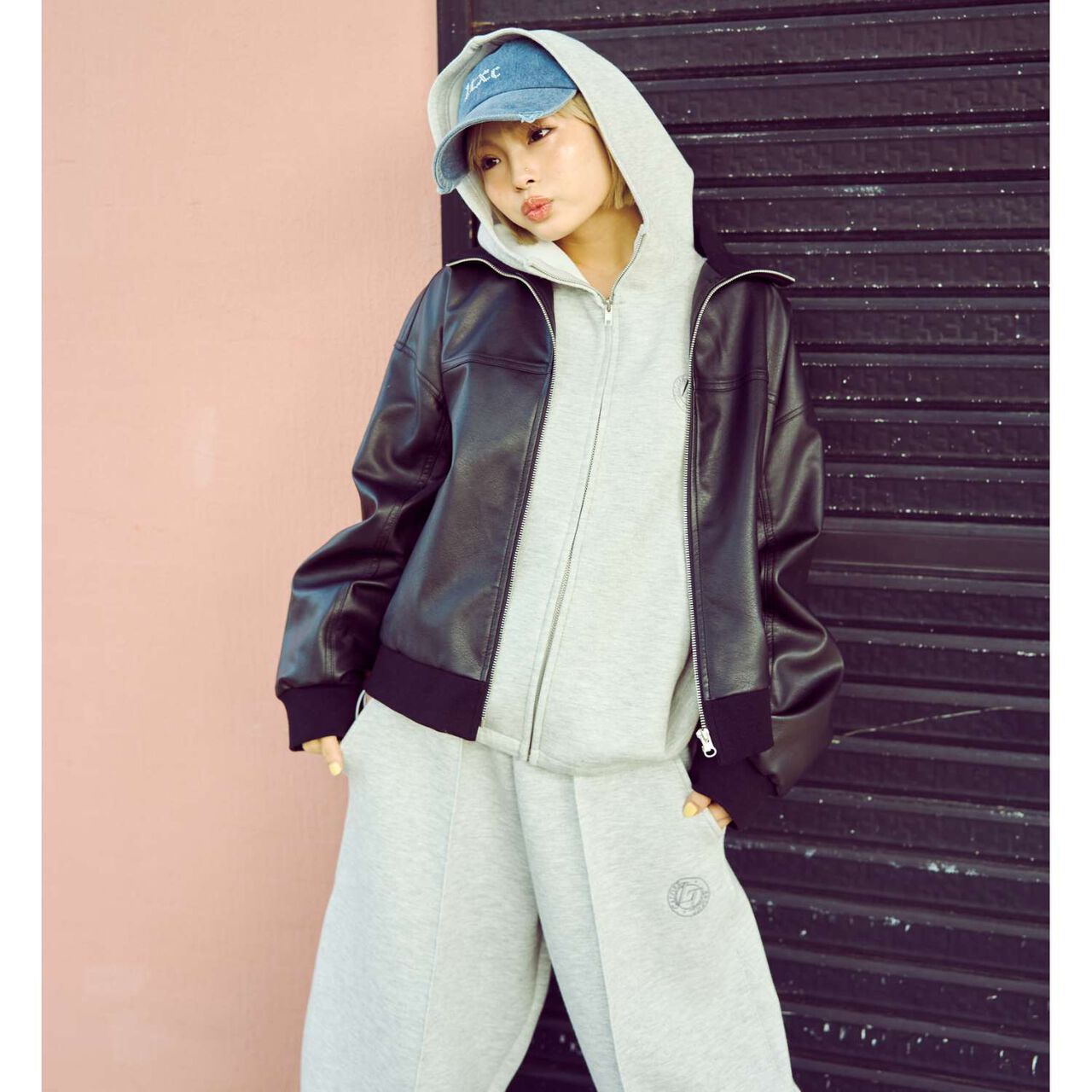 [Fuwakaru/Set Available] Lame Cardboard Loose Parka,Gray, large image number 1