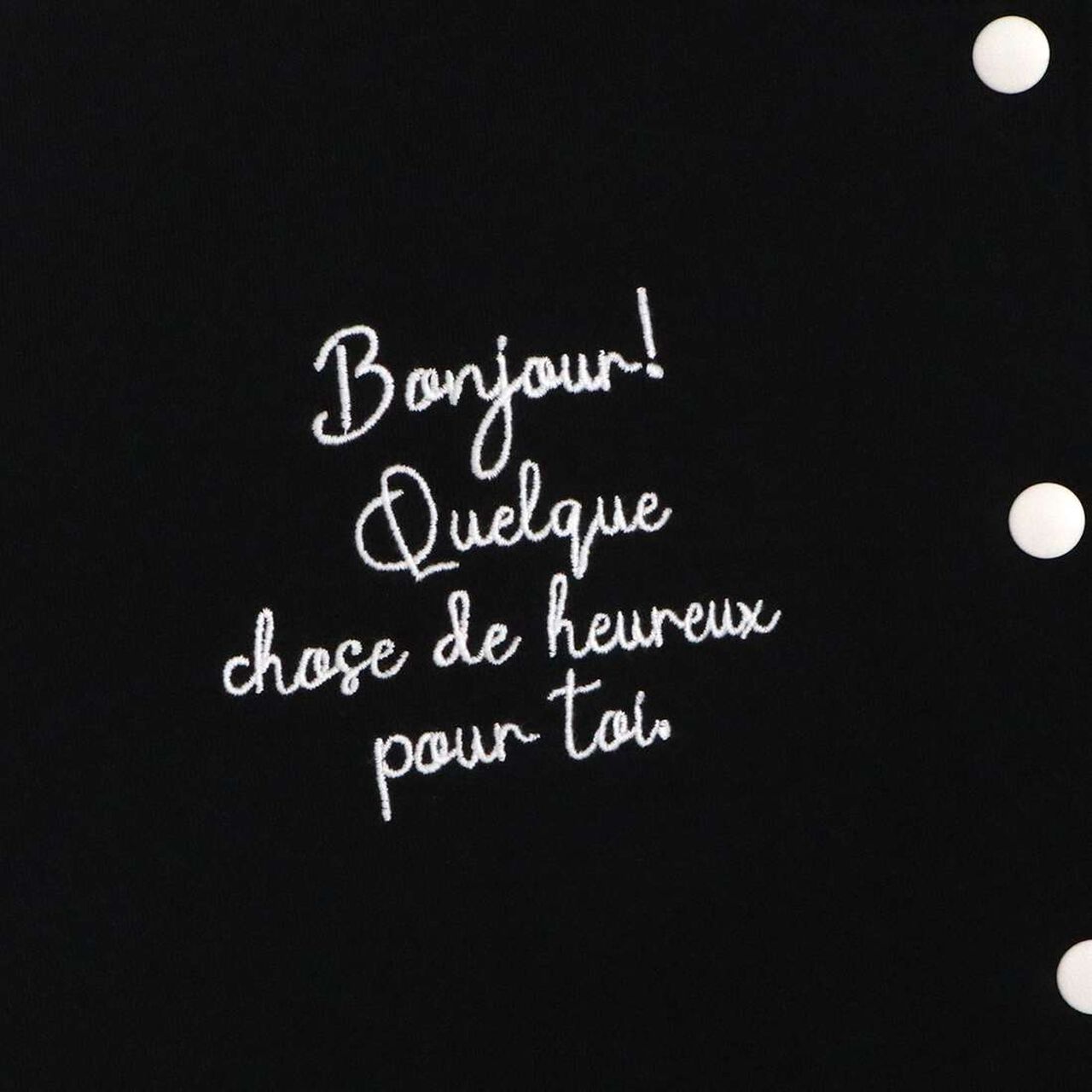 Troislapins Rabbit Patch Varsity Jacket (140-160),Beige, large image number 6