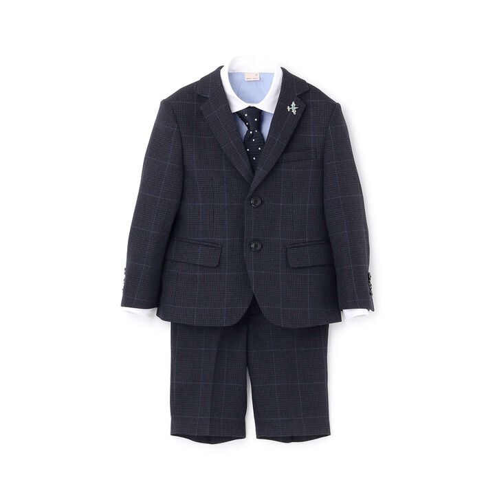 [Formal] Checkered Jacket & Half Pants Set,Light khaki, medium image number 8