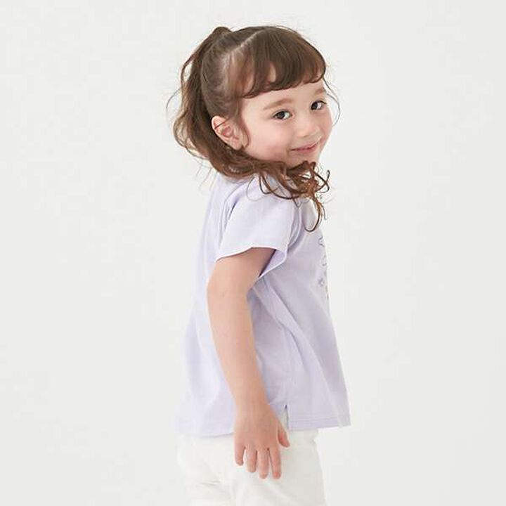 [Link] Quick-Dry Embroidery Half T-Shirt (Kids),Cream, medium image number 13