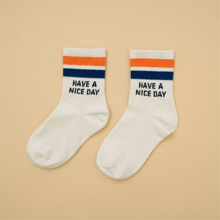 [D Select] Color-Blocked Line Logo Socks,, medium