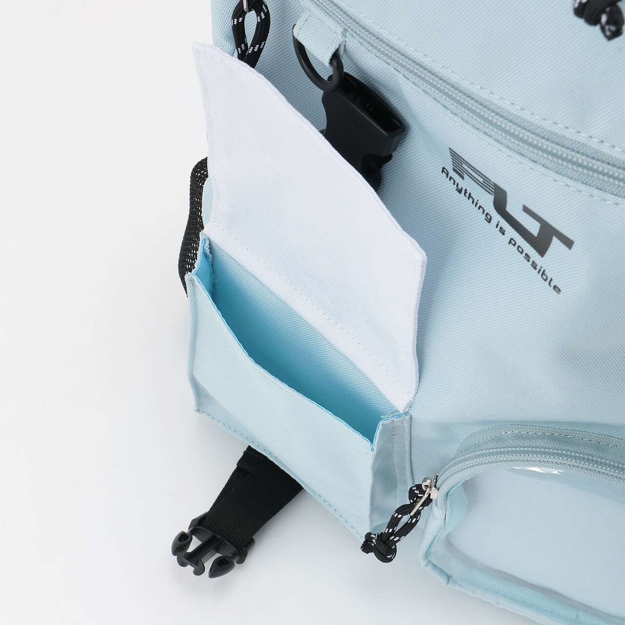 W Pocket Casual Backpack,Sax blue, large image number 8