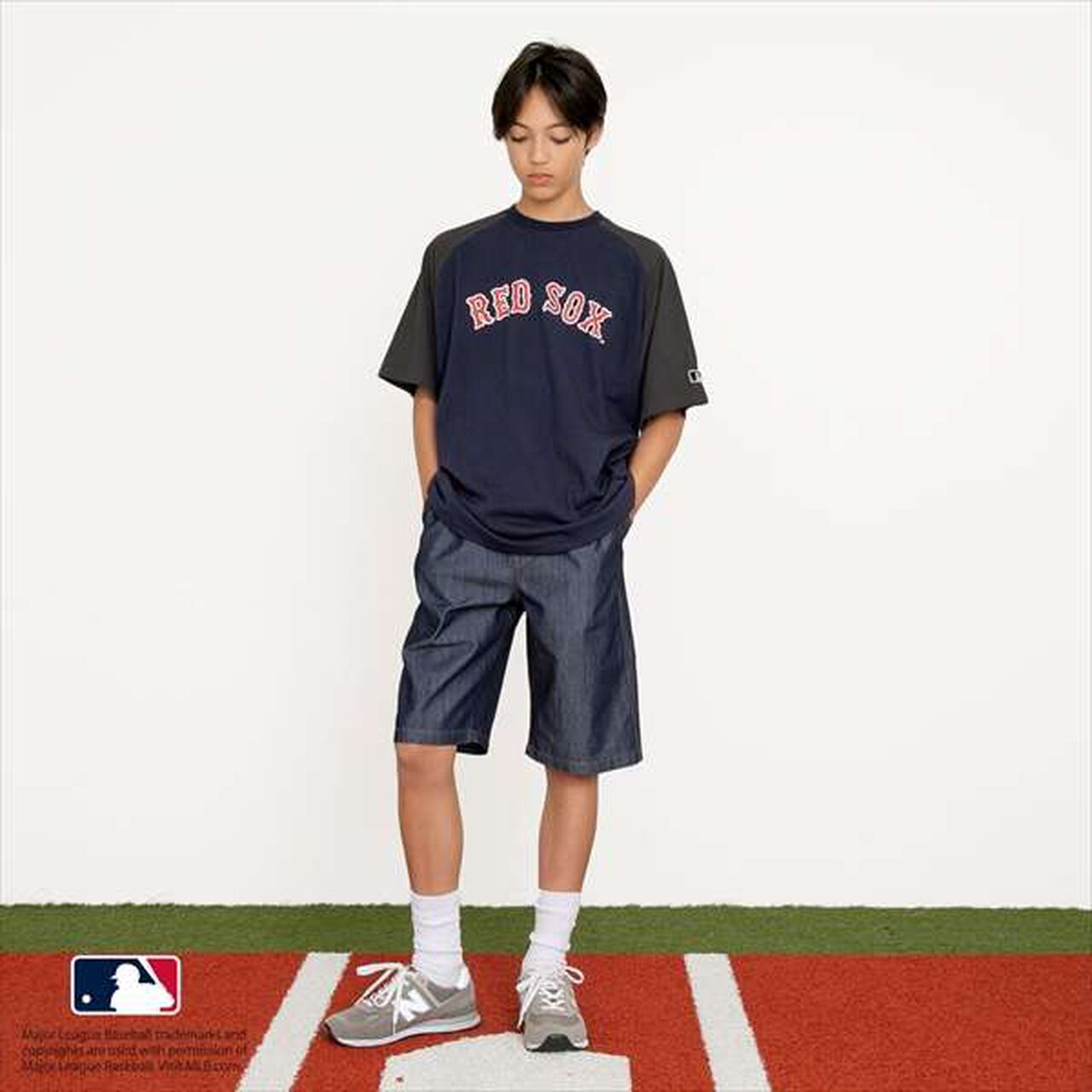 [MLB] Team Logo Print Raglan Short Sleeve T-Shirt,White, large image number 18