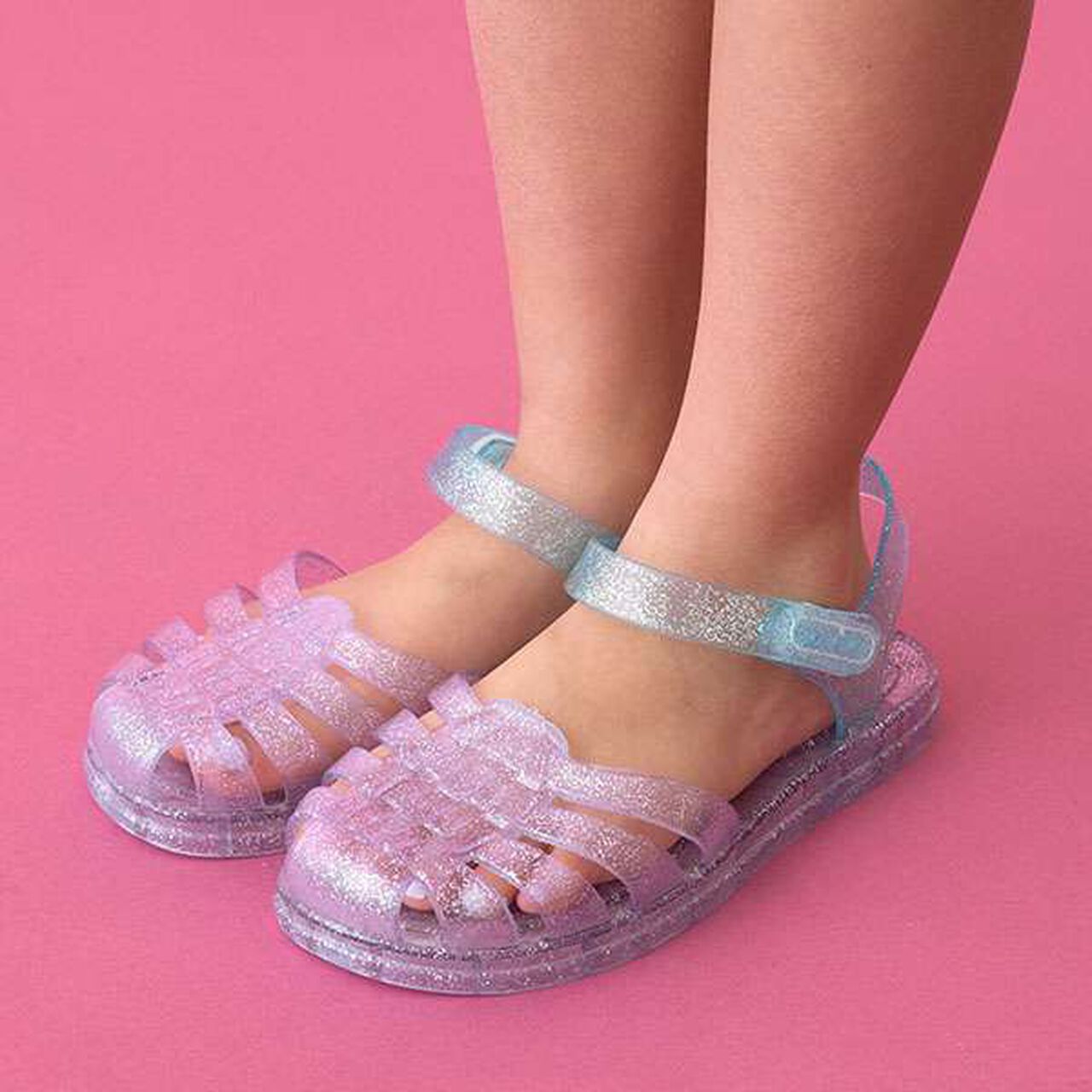 Clear Lame Bi-Color Rubber Sandals,Yellow, large image number 15