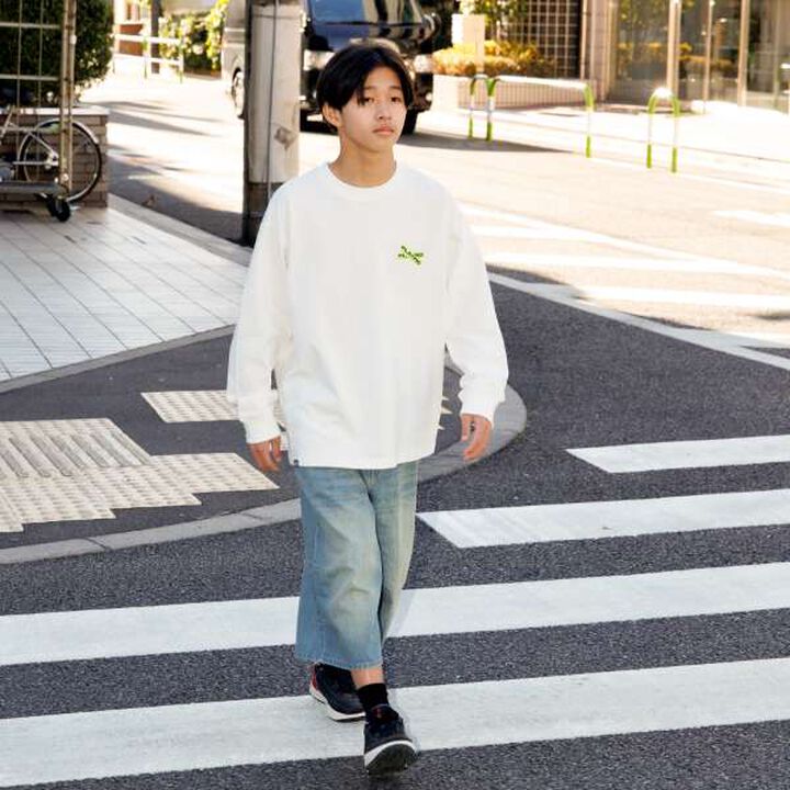 [GLSW.] Logo Reflective Print Long-Sleeve T-Shirt,White, medium image number 13