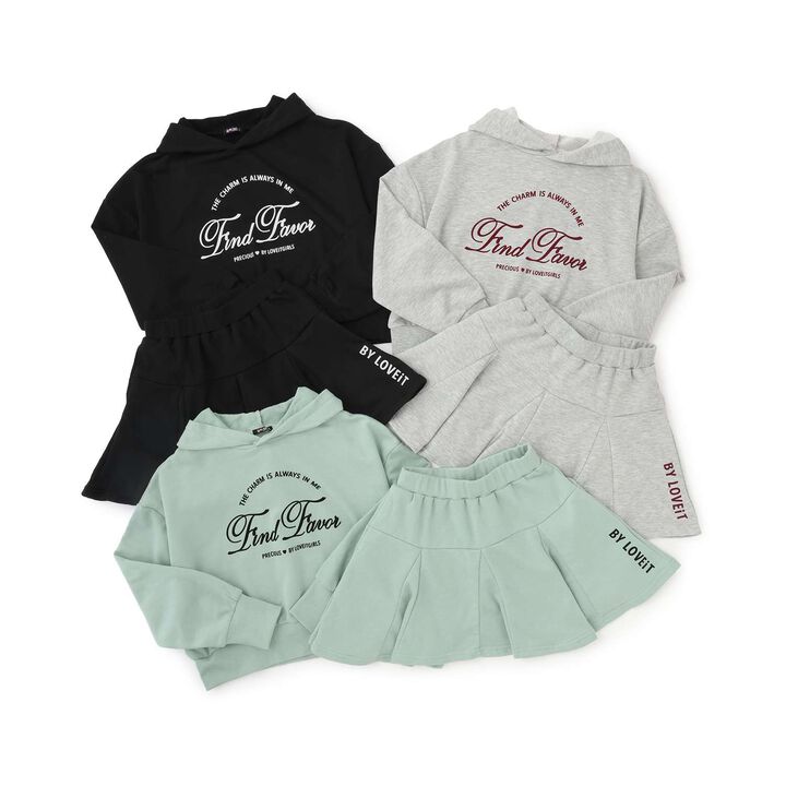 Hoodie & Skirt Set,Medium gray, medium image number 2