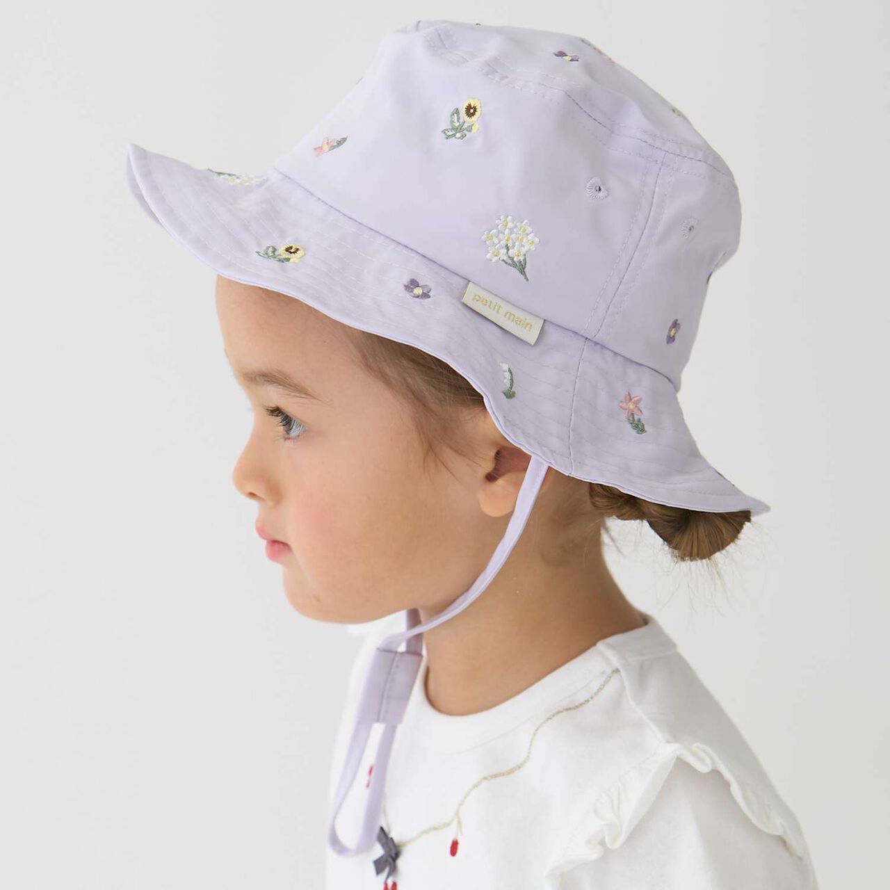 [Heat-Resistant] Embroidered Bucket Hat,Light pink, large image number 4