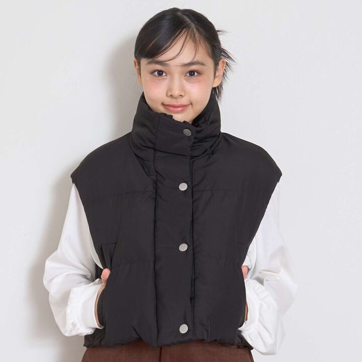 Puffy Vest,Black, medium image number 0