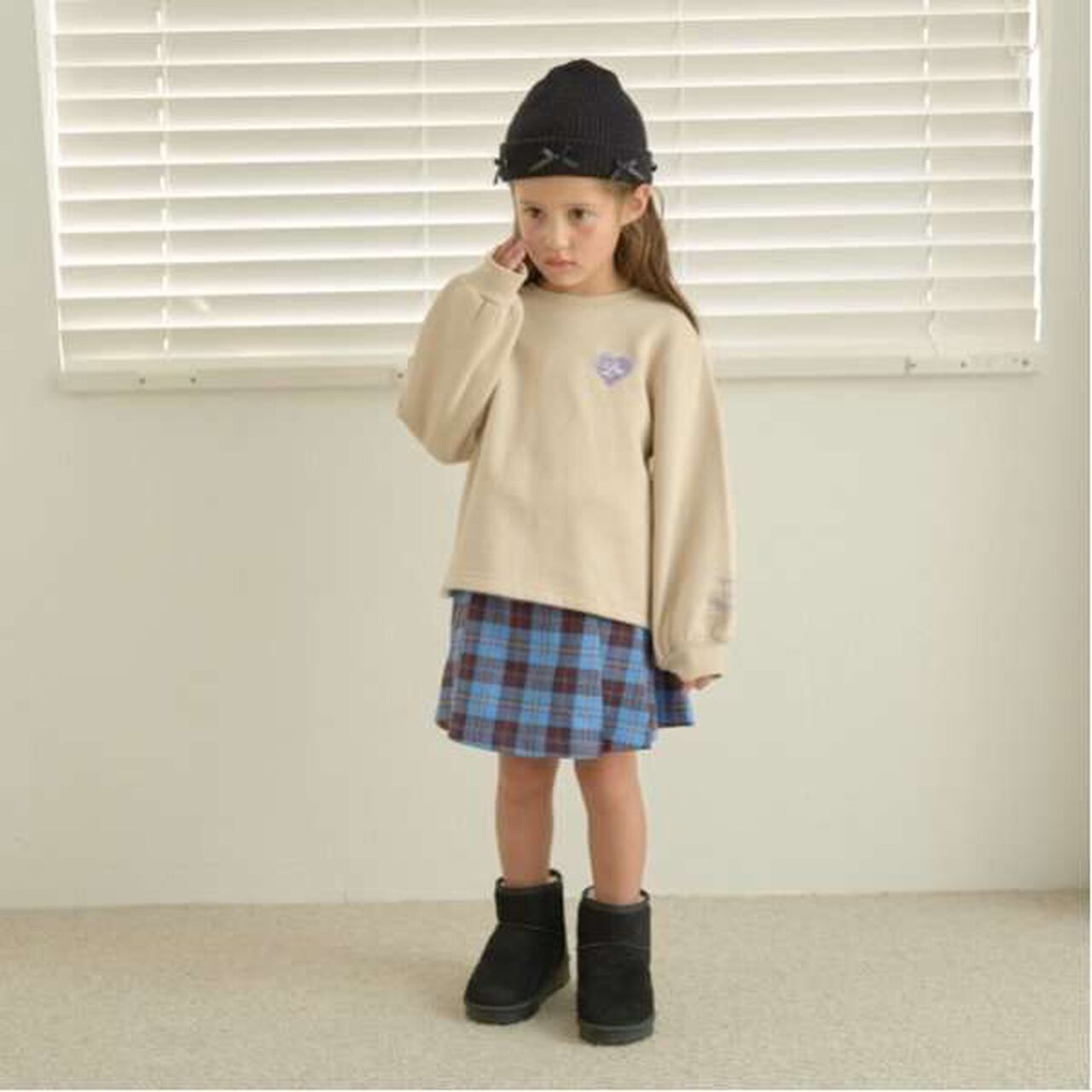 Tuck Pleated Skirt-Pants,Light gray, large image number 3