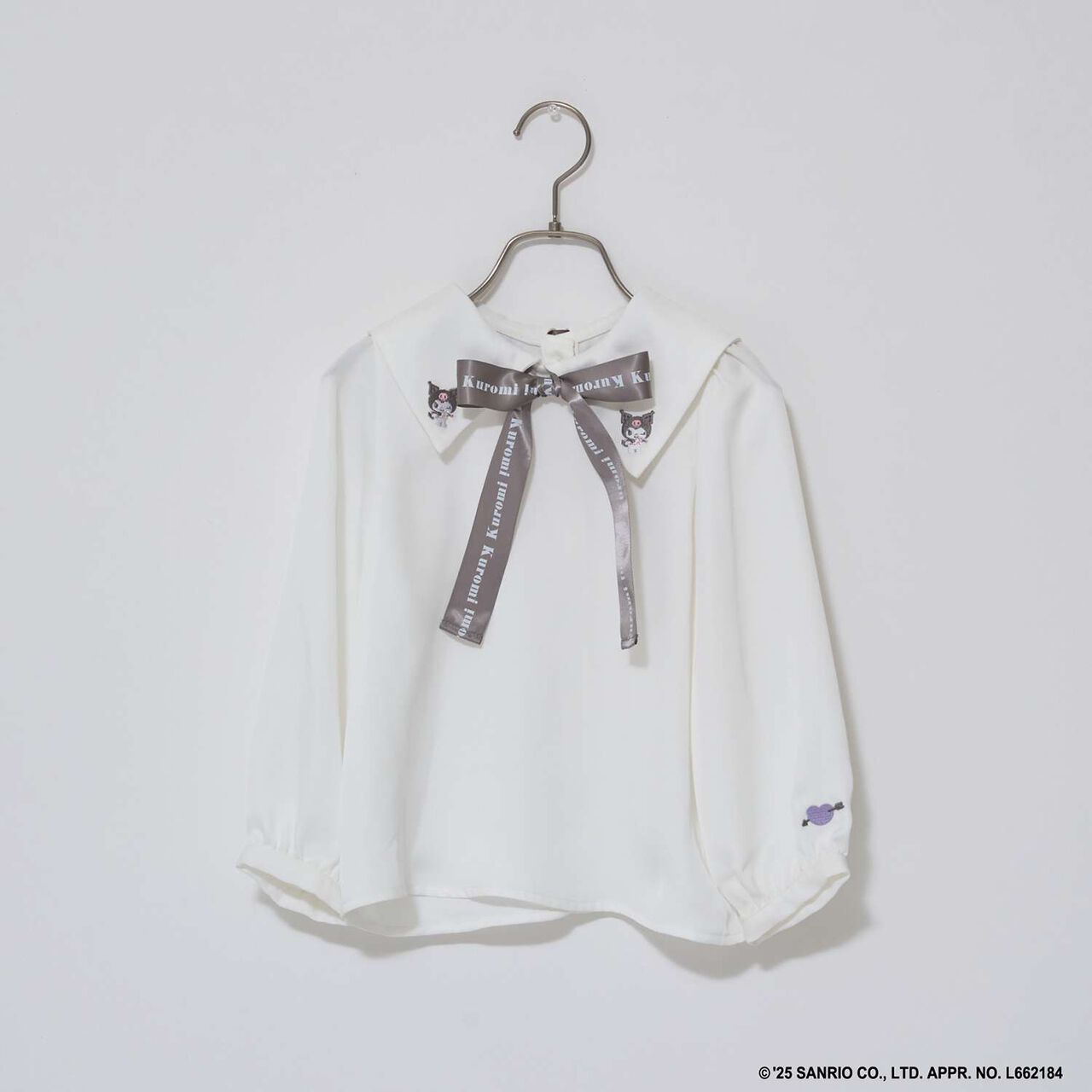 Sanrio Characters Bow Tie Blouse,Black, large image number 7