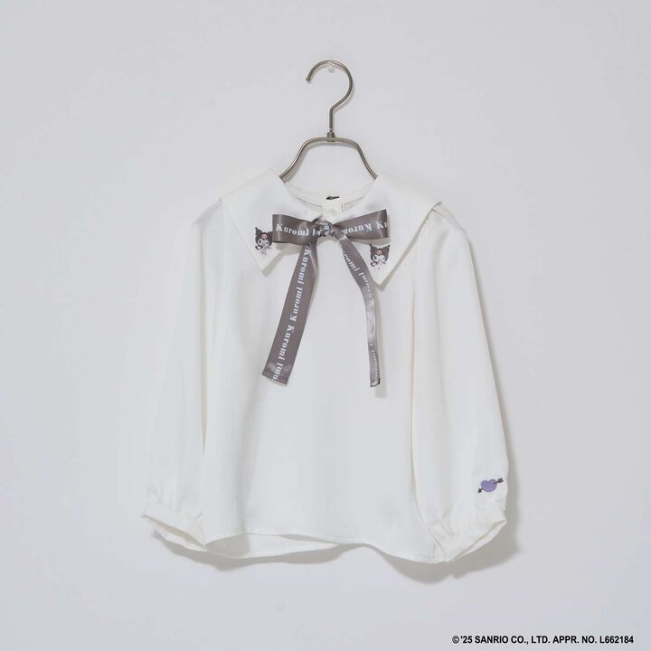 Sanrio Characters Bow Tie Blouse,Black, medium image number 7