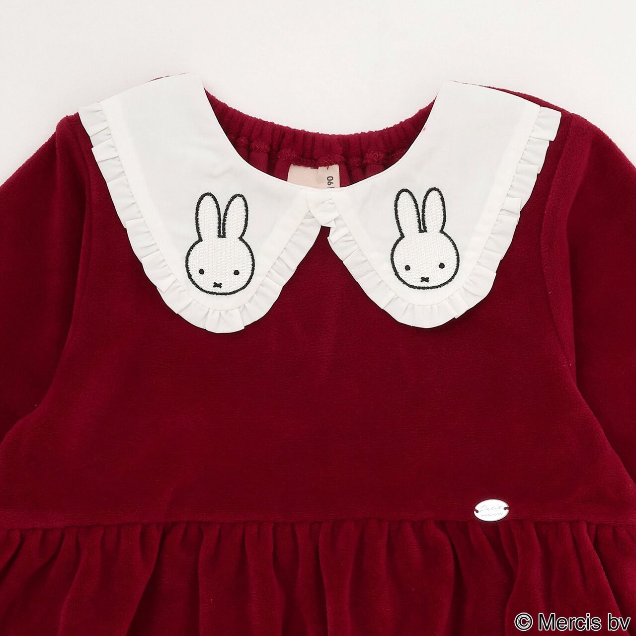 [Miffy] Collar Tiered One-Piece Dress,Charcoal gray, large image number 6