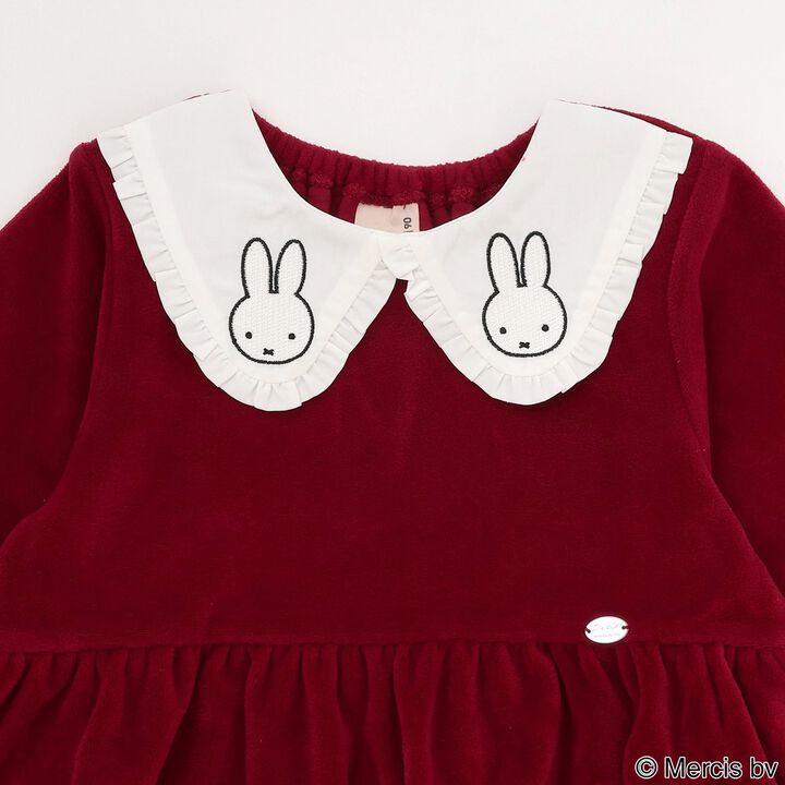 [Miffy] Collar Tiered One-Piece Dress,Charcoal gray, medium image number 6