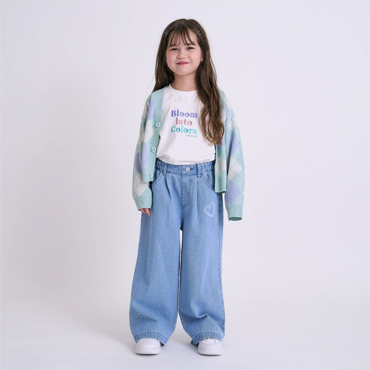 Graphic Assorted Denim Pants,Sax blue, large image number 1